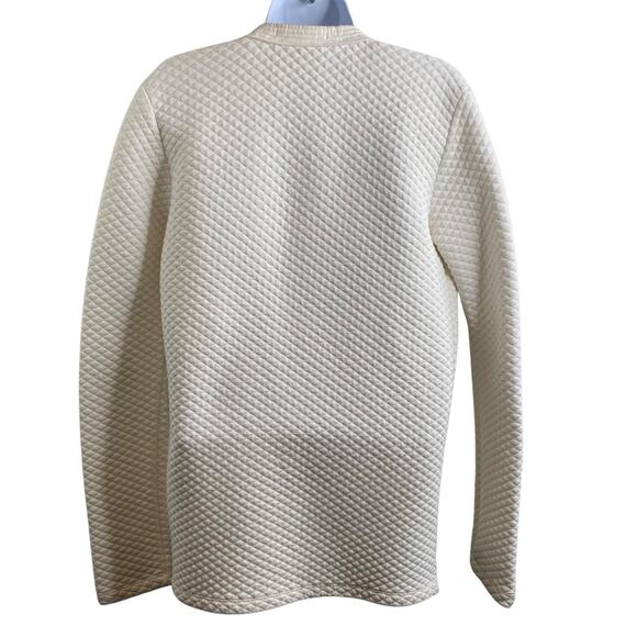 Scotch & Soda White Quilted Open Front Jacket Size 2 Large Scandi Minimalist - Picture 2 of 12